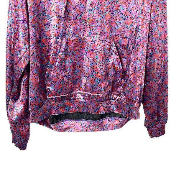 LILI SIDONIO velvet Printed‎ Hoodie top Size M boho - Picture 8 of 10